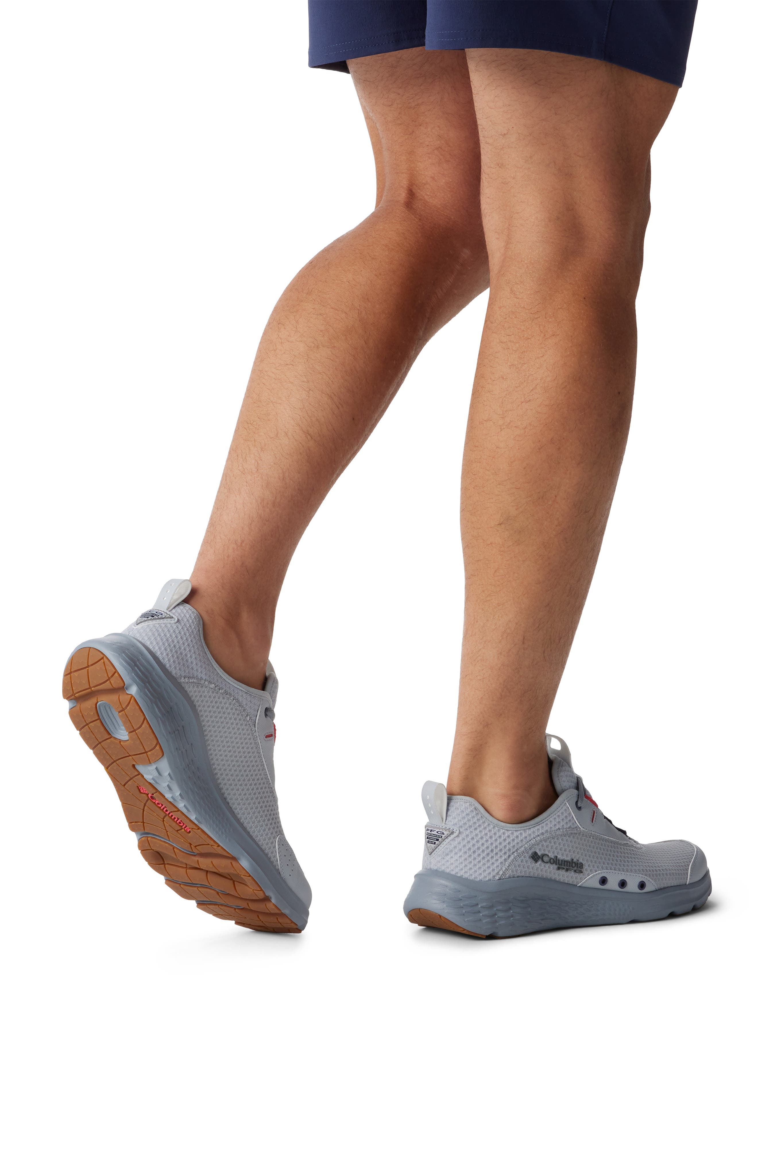 Columbia PFG Castback<sup>™</sup> Water Resistant Fishing Shoe, Alternate, color, Cirrus Grey/ Sunset Red