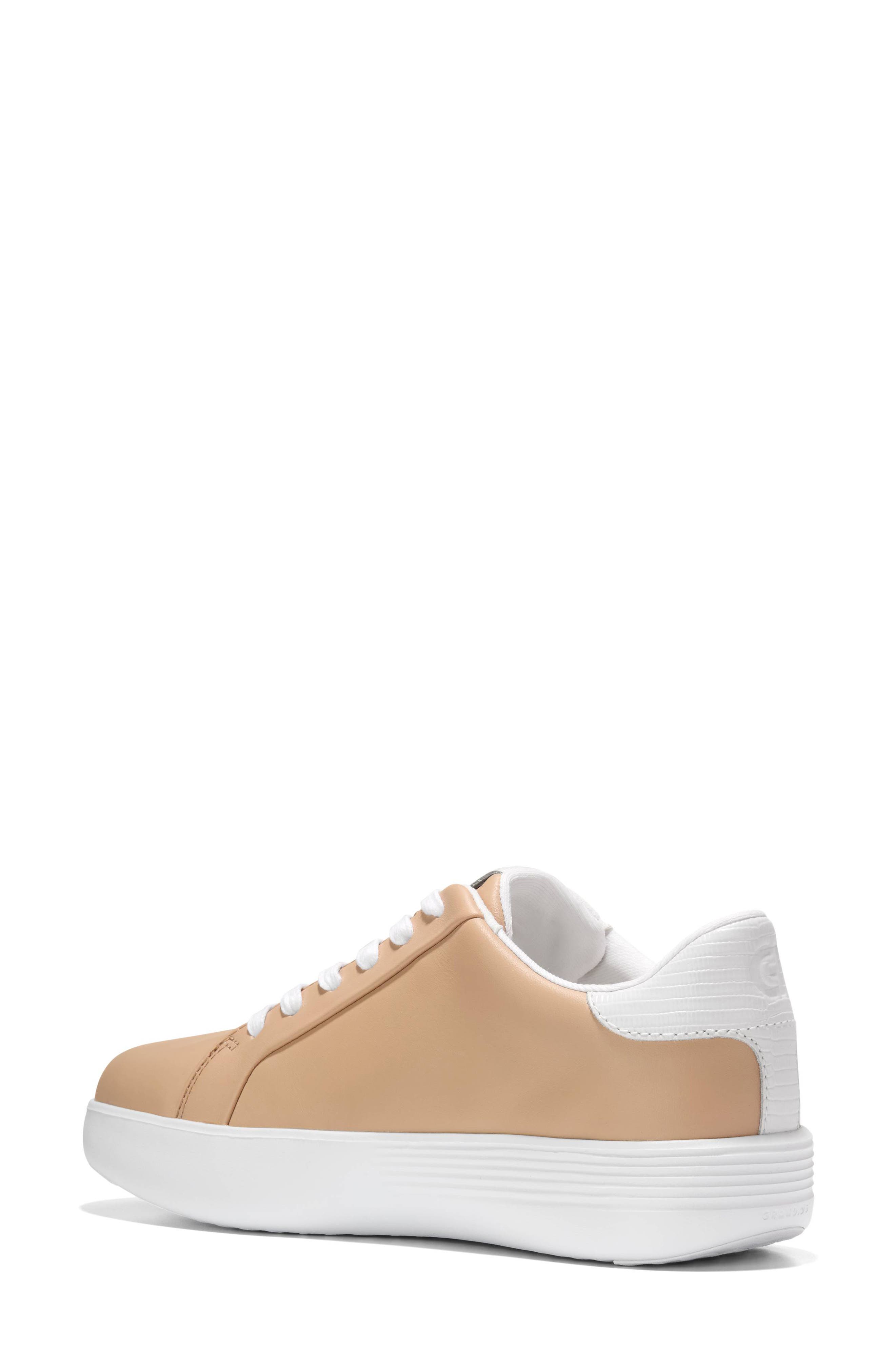 Cole Haan Joy Grand Crosscourt Platform Sneaker, Alternate, color, Soft Buff/ White Lizard Print