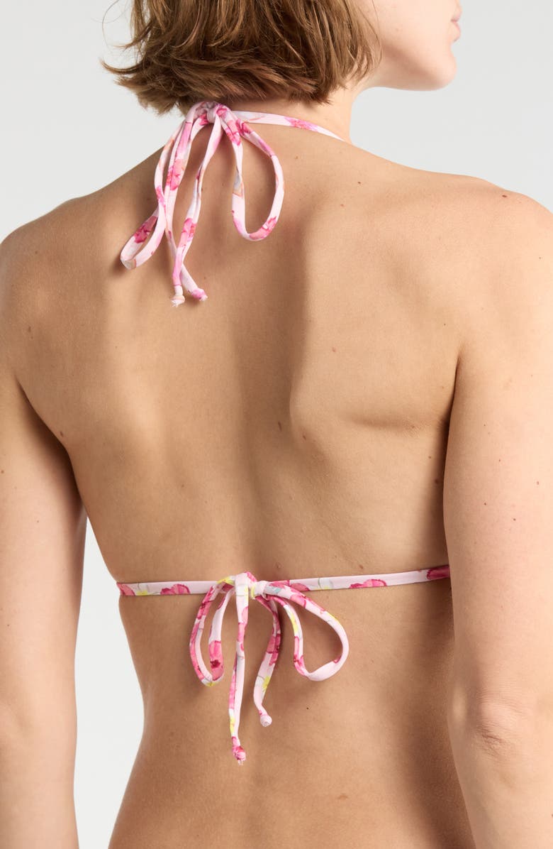 Dippin Daisys Palm Triangle Bikini Top, Alternate, color, Pink Oasis