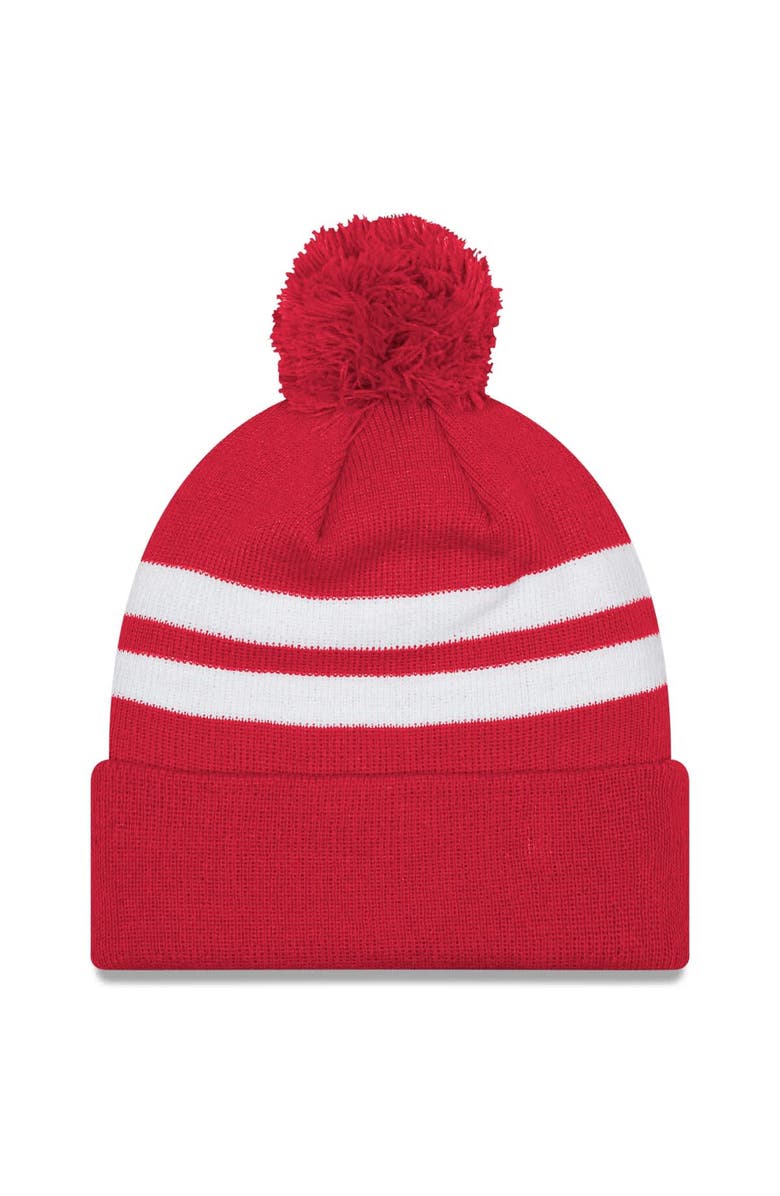 New Era Men's New Era  Red Tampa Bay Buccaneers 2024 NFC South Division Champions Striped Cuffed Knit Hat with Pom, Alternate, color, 