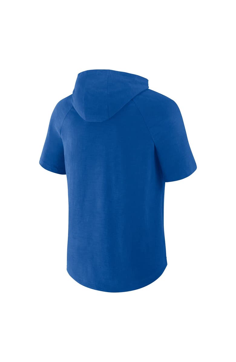 FANATICS Men's Fanatics Royal Los Angeles Dodgers Clubhouse Optimal Play Raglan Short Sleeve Pullover Hoodie, Alternate, color, Royal