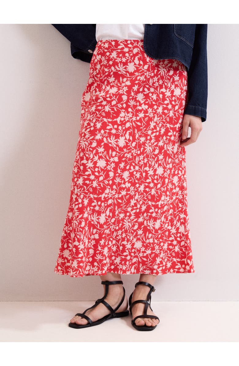 Phase Eight Floral Midi Skirt, Main, color, Red