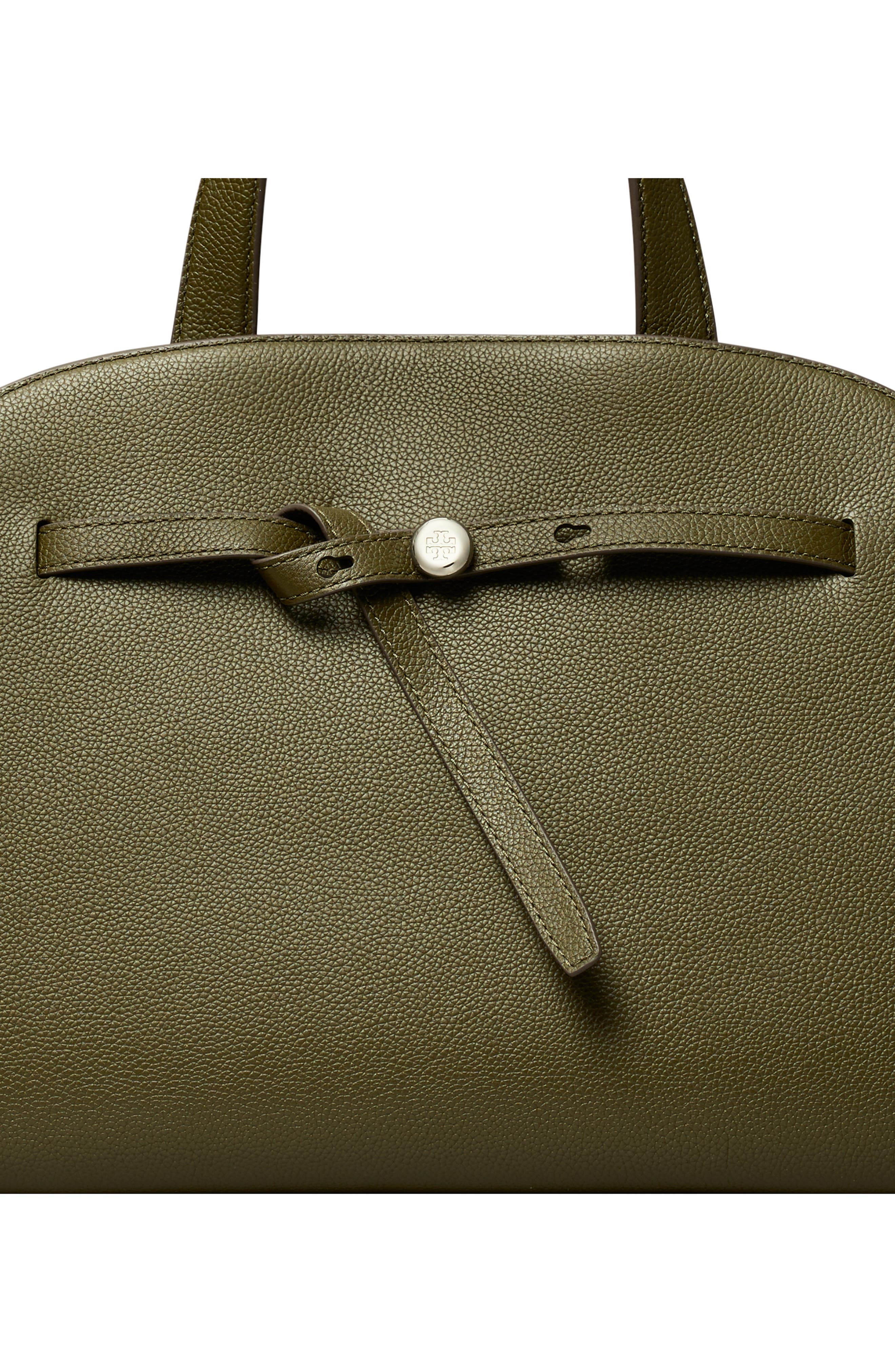 Romy Bauletto Leather Satchel, Alternate, color, LECCIO
