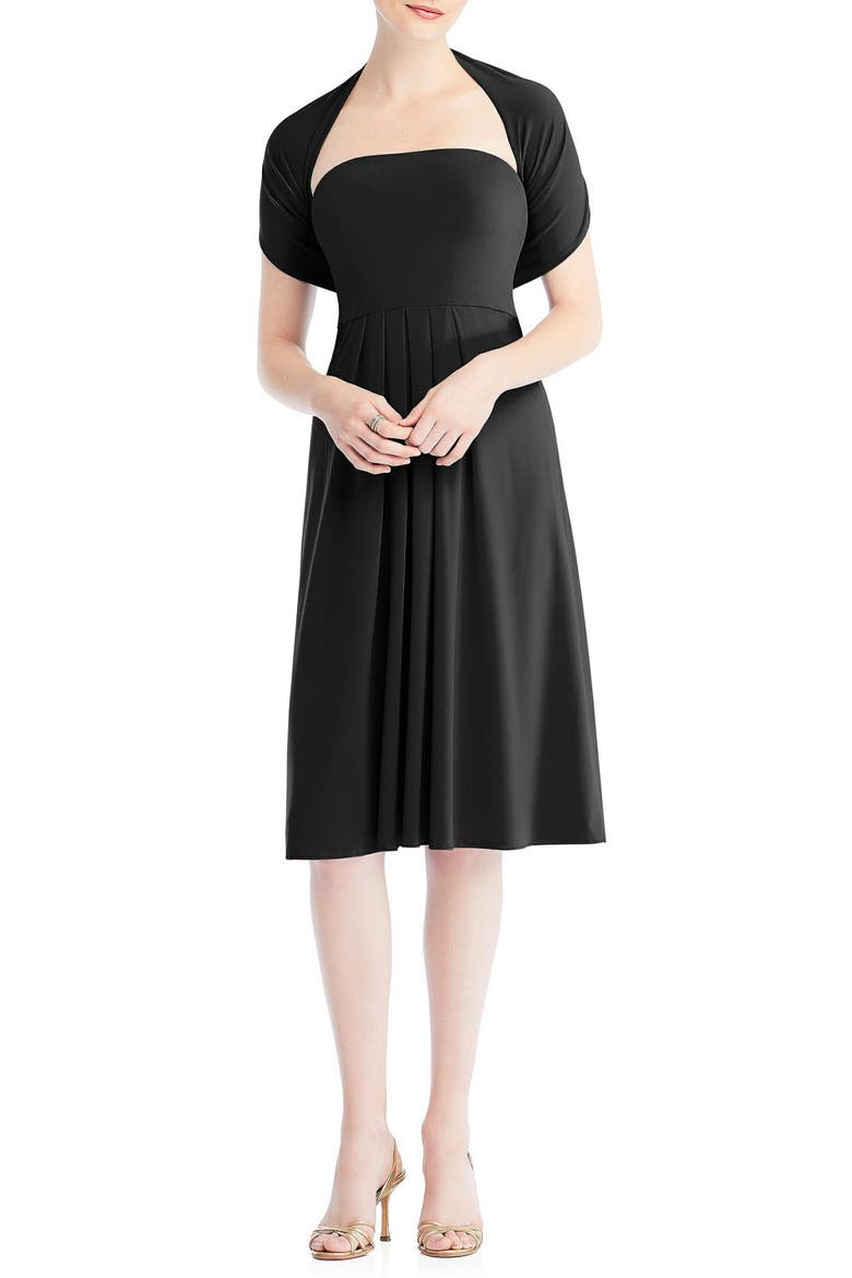 Multi-Way Loop Fit & Flare Dress, Alternate, color, BLACK