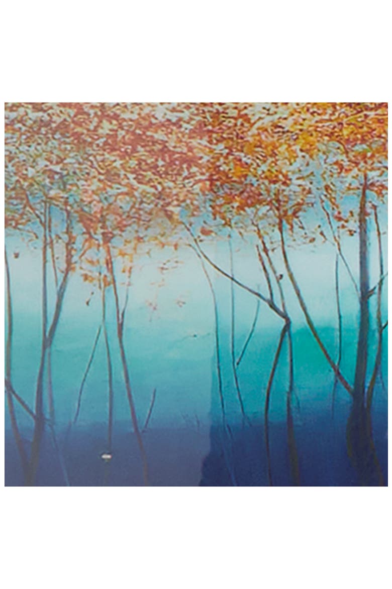 Blue Trees Framed Wall Art, Alternate, color, BLUE