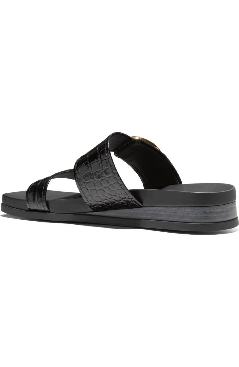 Cole Haan Oaklynn Wedge Sandal, Alternate, color, Black Croc Print Leather