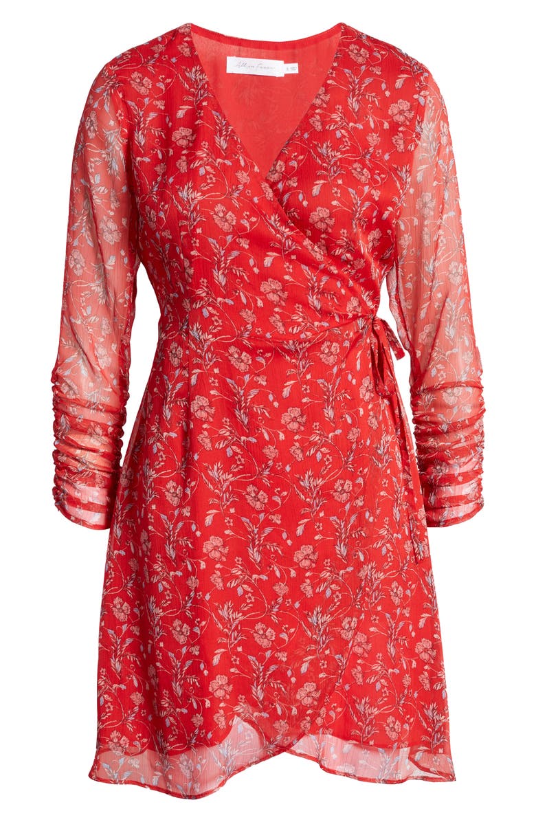 All in Favor Floral Wrap Minidress, Alternate, color,