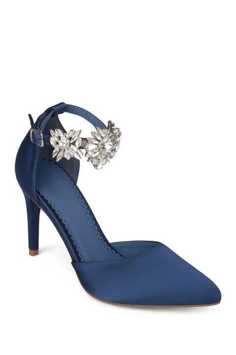 Loxley Embellished Ankle Strap D'Orsay Pump