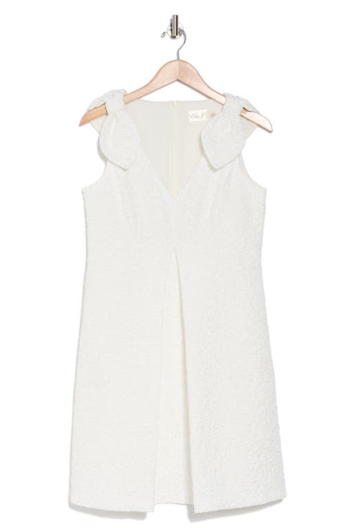 Shop Eliza J Bow Shoulder Sleeveless Jacquard Trapeze Dress