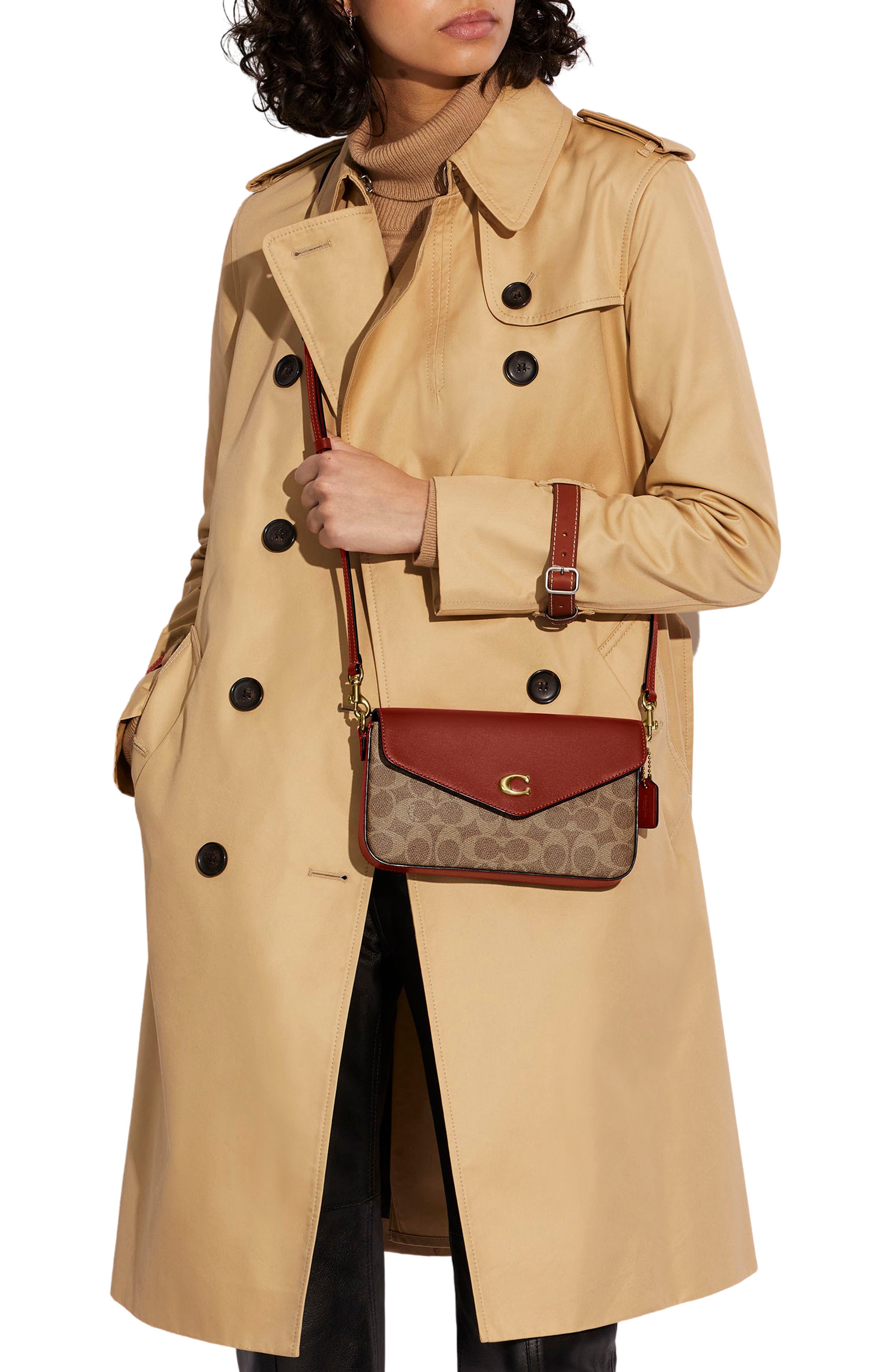 COACH Wyn Signature Coated Canvas & Leather Crossbody Bag, Alternate, color, 