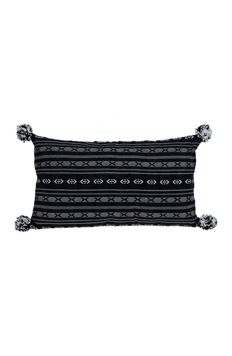 PARKLAND COLLECTION Raven Transitional Black Throw Pillow, Main, color, Black