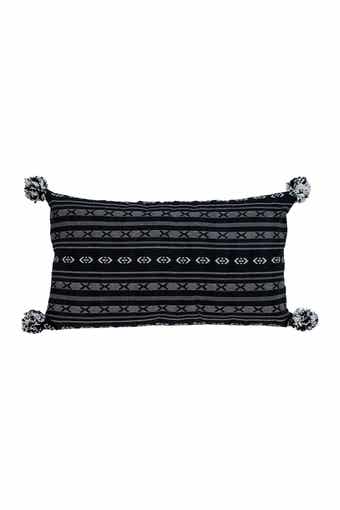 Raven Transitional Black Throw Pillow