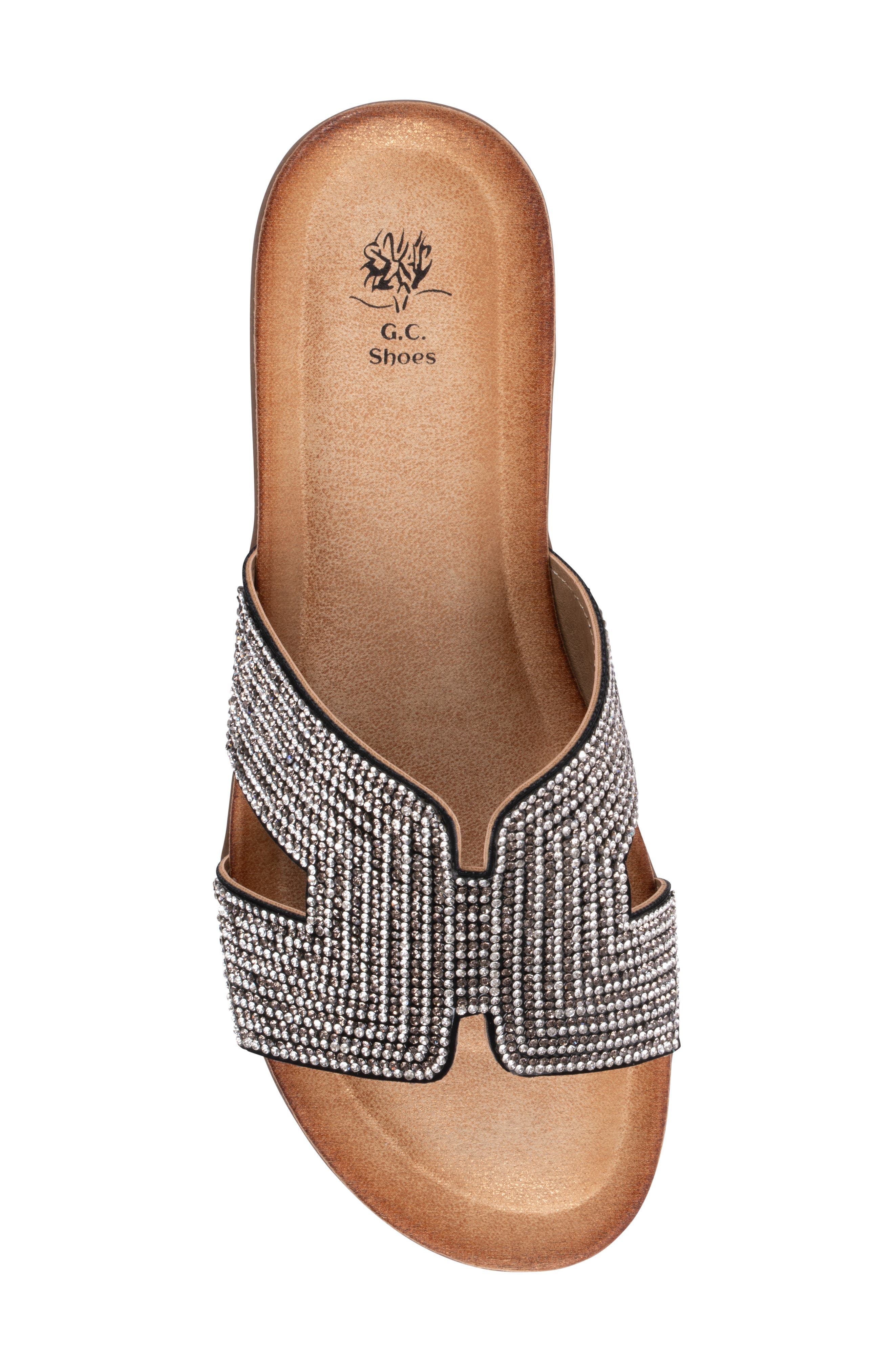 GOOD CHOICE NEW YORK Paxal Rhinestone Embellished Slide Sandal, Alternate, color, Black