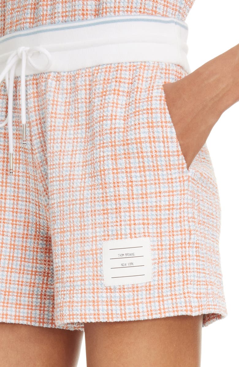 Thom Browne Check Tweed Shorts, Alternate, color, 