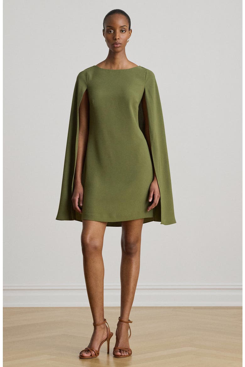Cape Minidress, Alternate, color, OLIVE GROVE GREEN