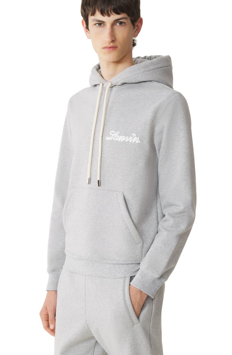 Lanvin Grey Lanvin Ribbon Hoodie, Alternate, color, Heather Grey