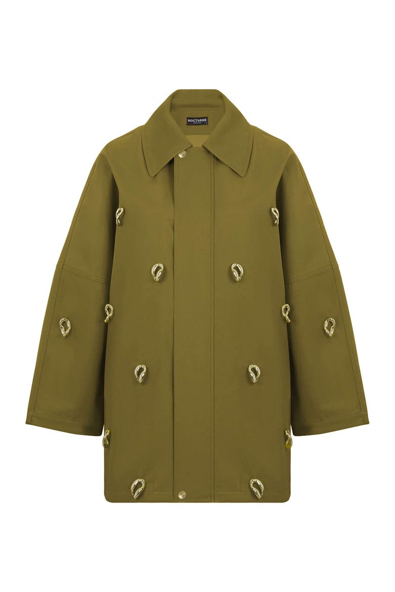 Chained Trench Coat, Alternate, color, Khaki