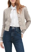 Favorite Daughter The Eleanor Merino Wool & Cashmere Blend Crop Cardigan