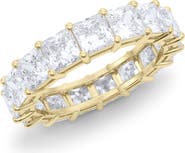 HauteCarat Princess Lab Created Diamond Eternity Ring