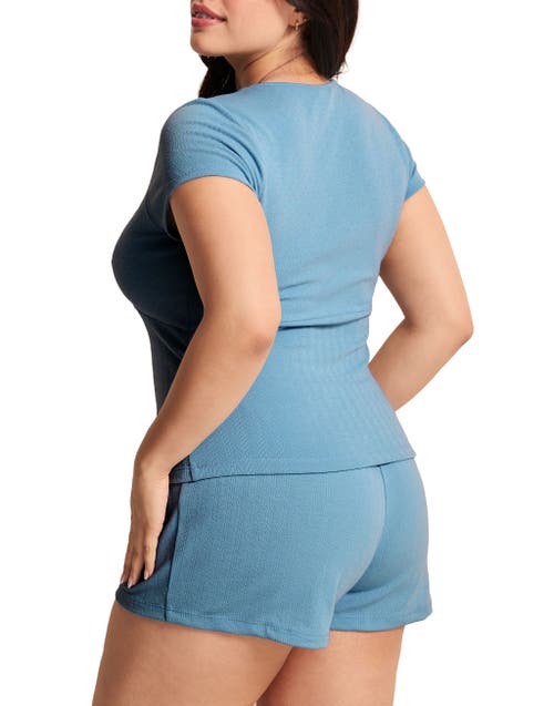 Adore Me Eloise Short Pajama Set In Blue
