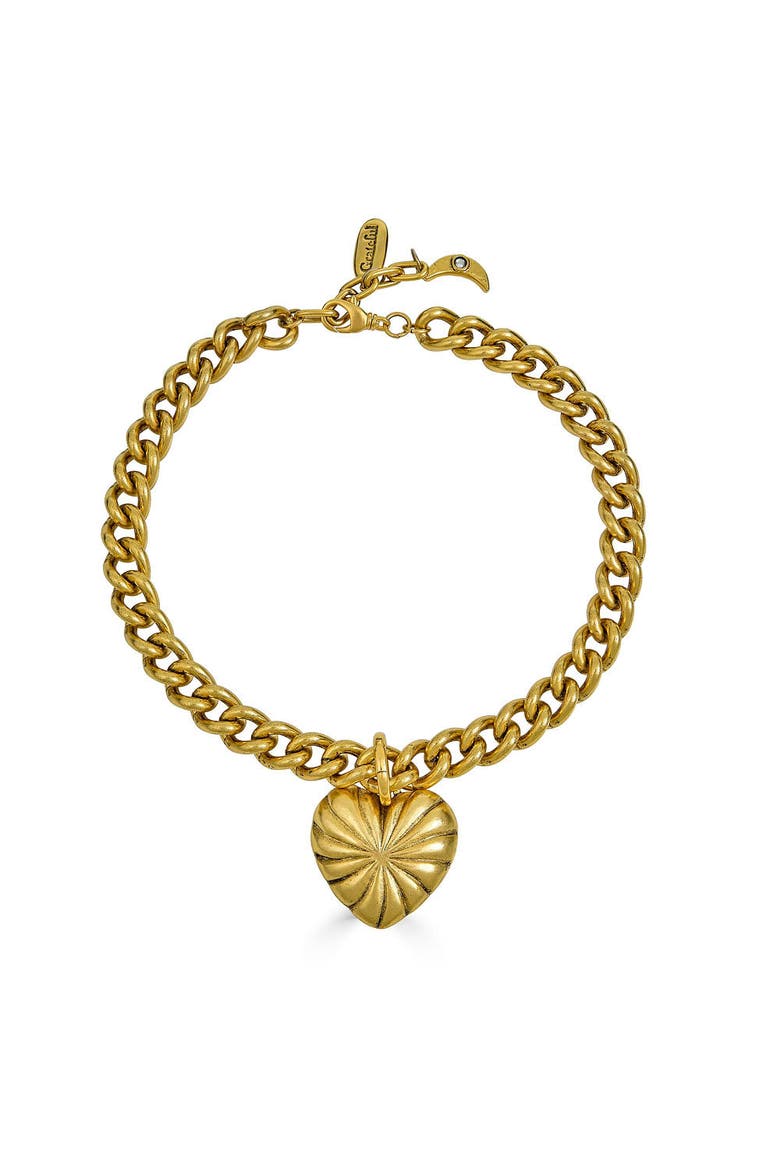 Grateful Heart Necklace, Main, color, Gold
