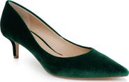 Jewel Badgley Mischka Enola Pointed Toe Kitten Heel Pump