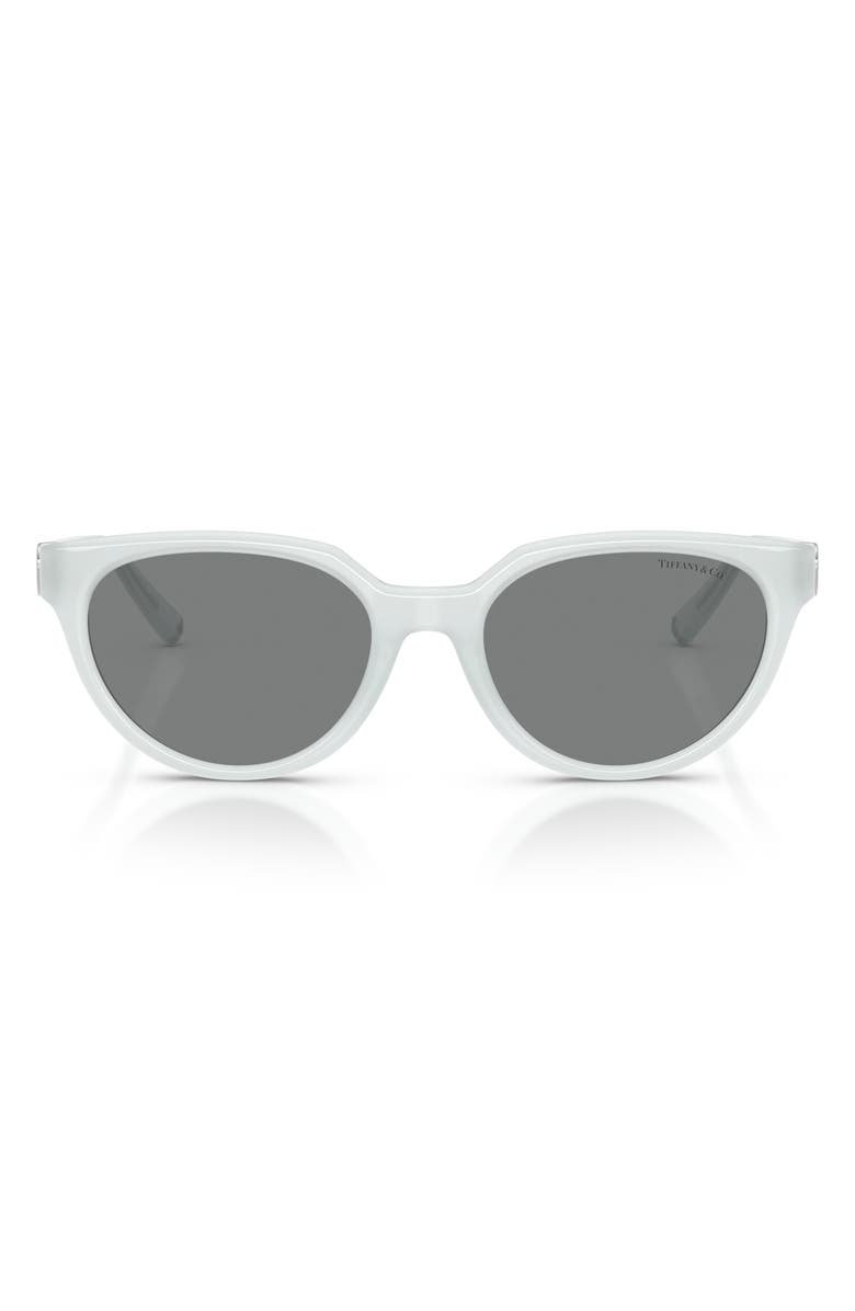Tiffany & Co. 55mm Gradient Cat Eye Sunglasses, Main, color, Opal Diamond / Dark Grey