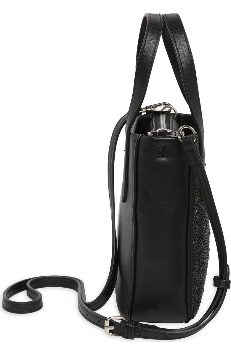 Betsey Johnson Kat Rhinestone Shopper Crossbody Bag, Alternate, color,