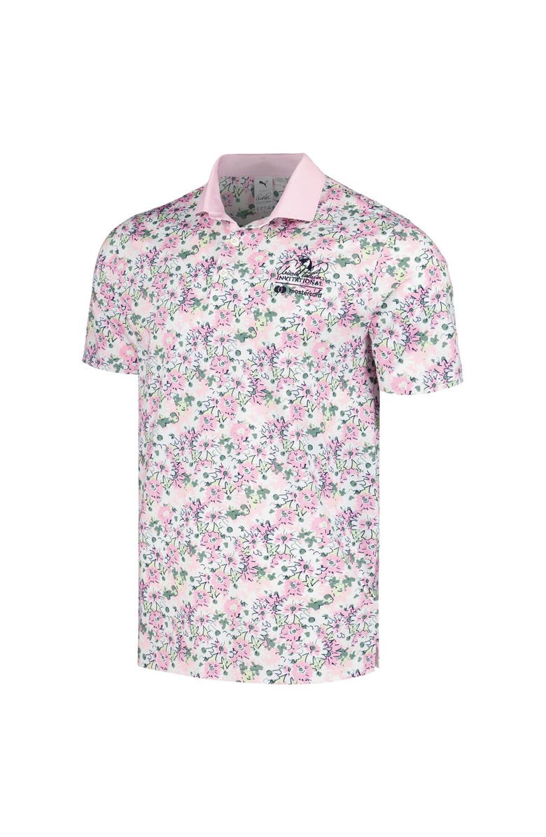PUMA Men's Puma Pink Arnold Palmer Invitational Floral MATTR Polo, Alternate, color,