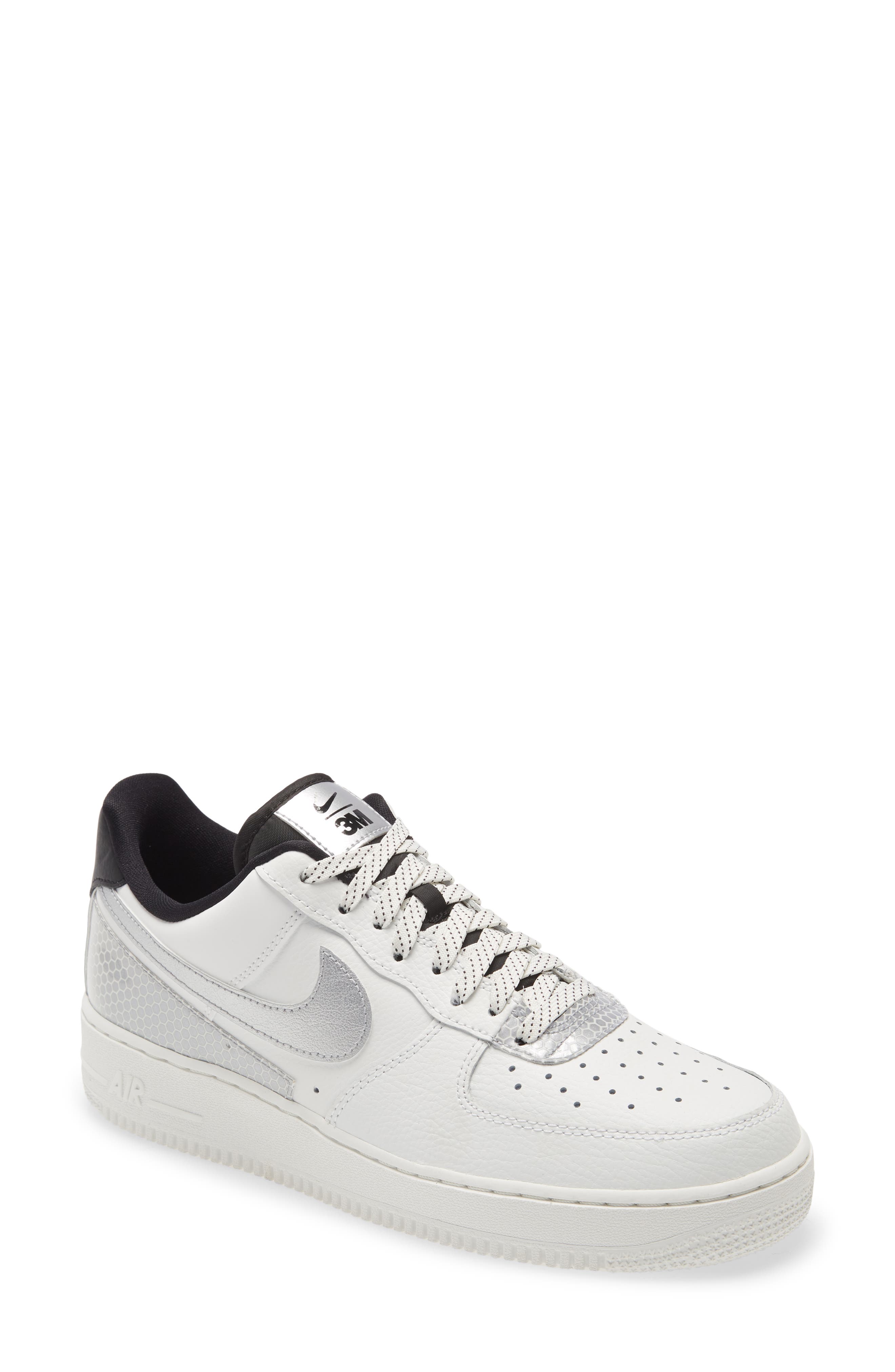 x 3M Men's Air Force 1 '07 LV8 Sneaker, Main, color, WHITE/ WHITE/ BLACK
