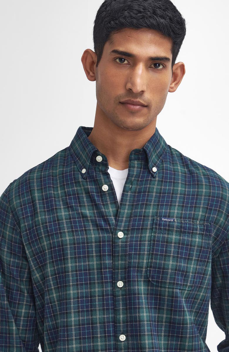 Barbour Lanark Tailored Plaid Cotton Button-Down Shirt, Alternate, color, 