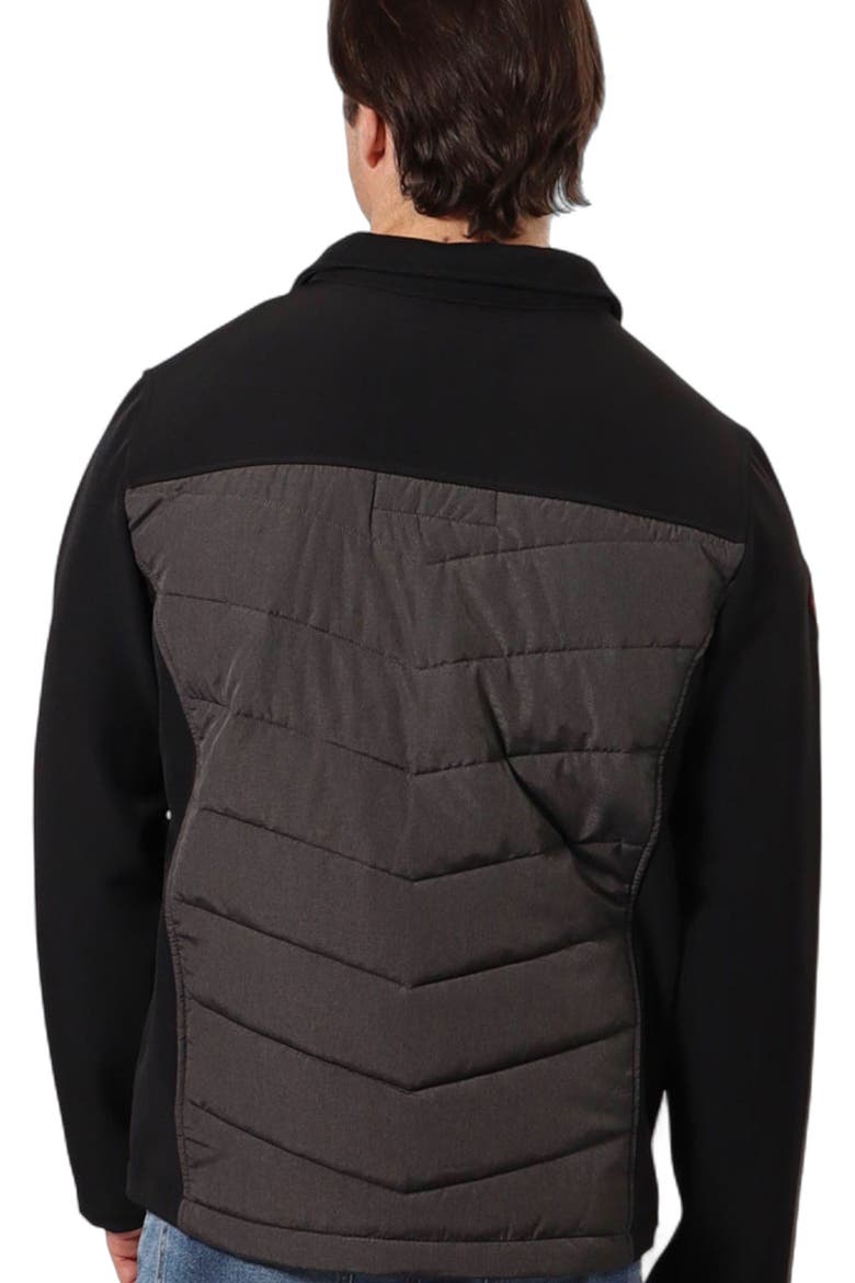 Men's Hybrid Softshell Puffer Jacket, Alternate, color, Charcoal