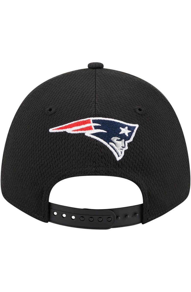 New Era Men's New Era Black New England Patriots Top Visor 9FORTY Adjustable Hat, Alternate, color, 