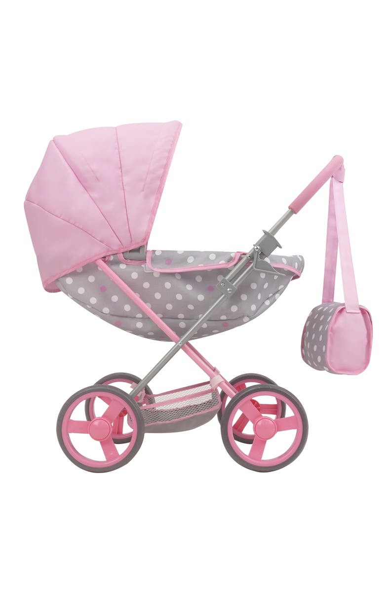 509 Crew Cotton Candy Pink Doll Deluxe Pram, 18'', Alternate, color, Multicolored