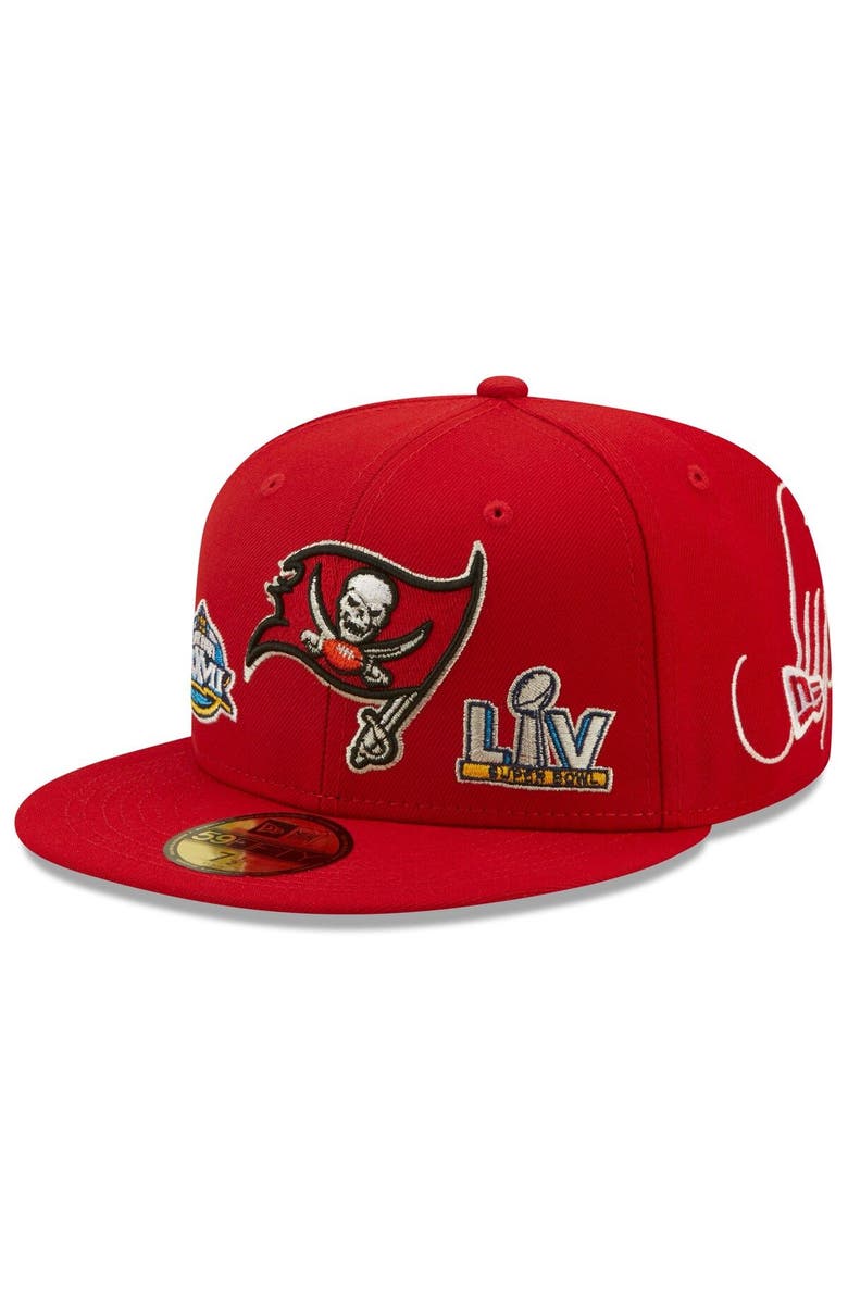 New Era Men's New Era Scarlet Tampa Bay Buccaneers Historic Champs 59FIFTY Fitted Hat, Alternate, color,