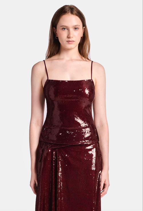 Kate Barton Sequin Column Tank In Multi