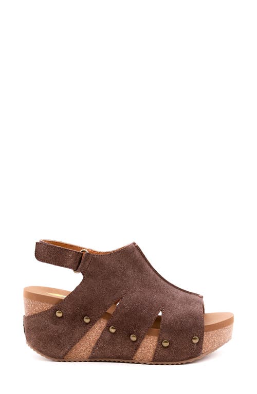 Volatile Montpelier Platform Wedge Sandal In Brown Metallic