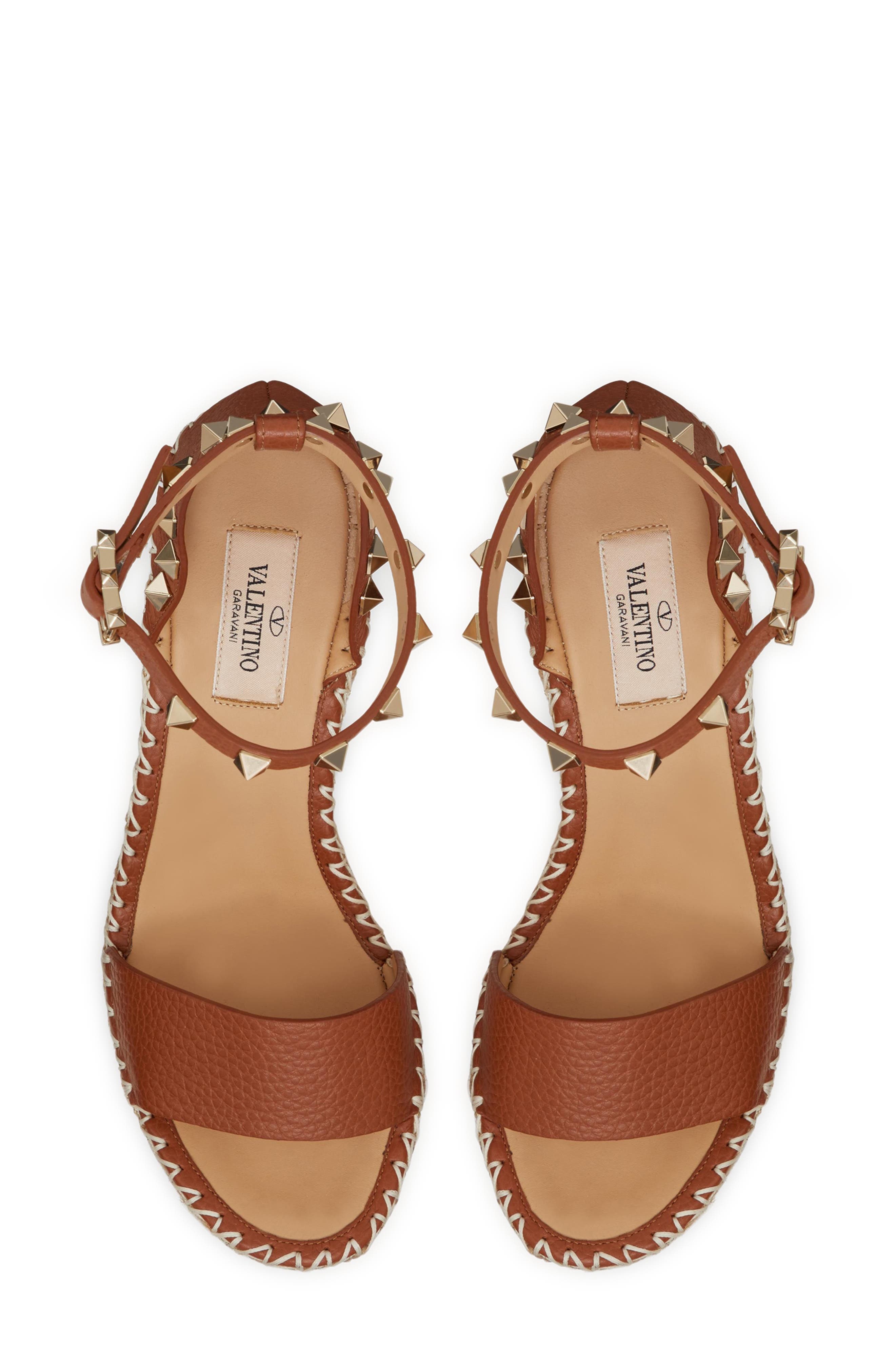 VALENTINO ウェッジサンダル 37 人気✨VALENTINO ホワイト ウェッジサンダル37 VALENTINO】 Vロゴ