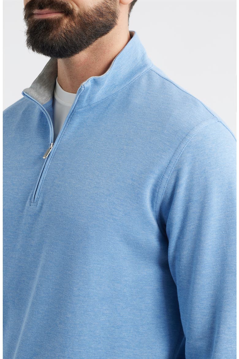 Comfort Interlock Quarter Zip Pullover, Alternate, color, BLUEBIRD