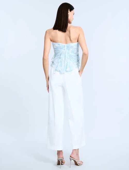Bcbg Printed Mesh Corset In Blue