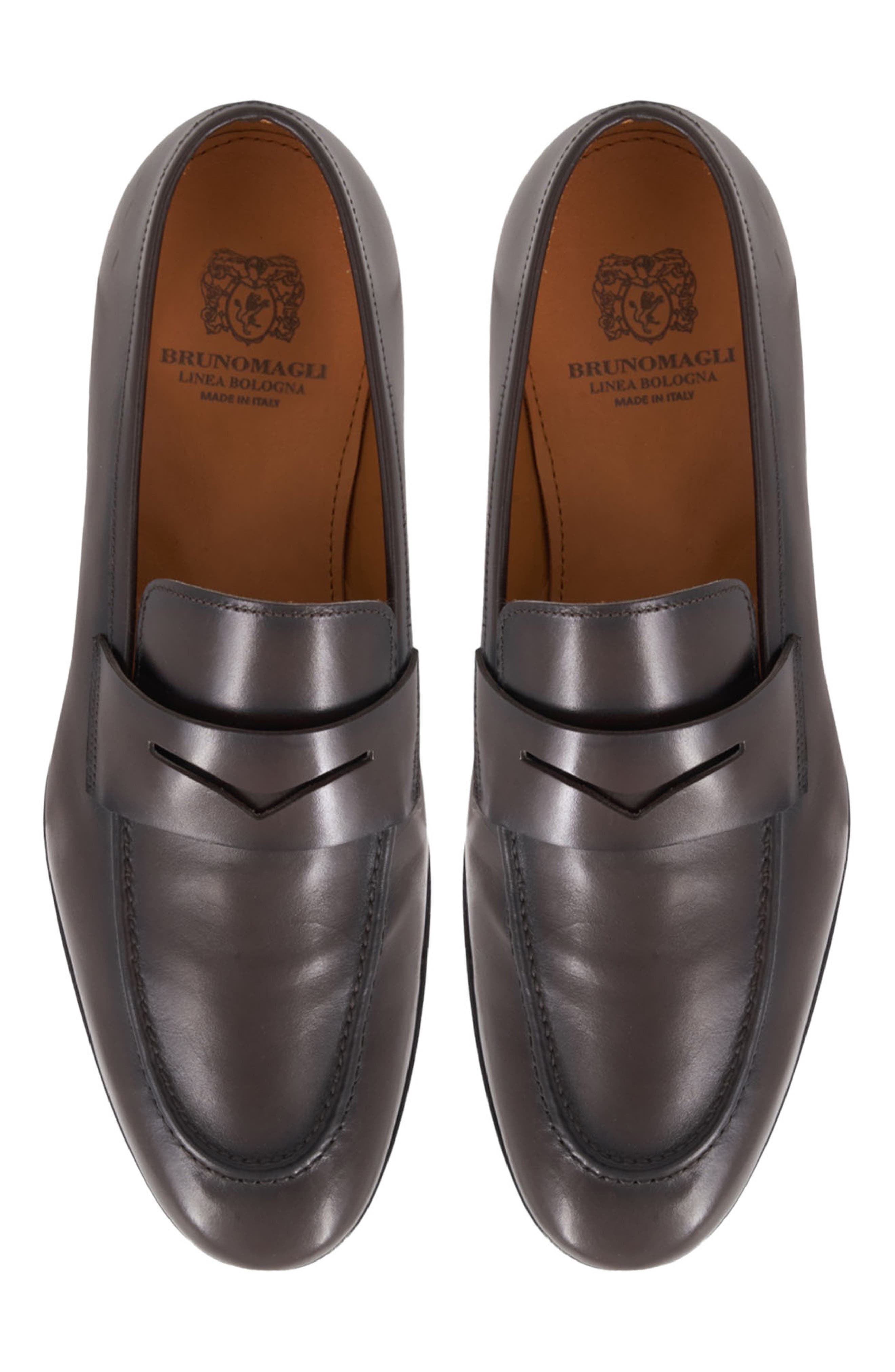 Flex Apron Toe Penny Loafer, Alternate, color, BROWN