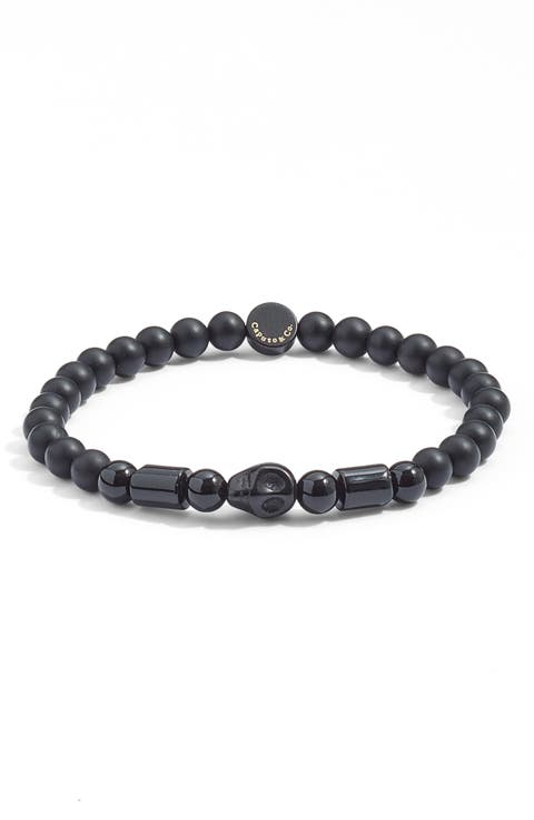 Men's Skull Bead Bracelet