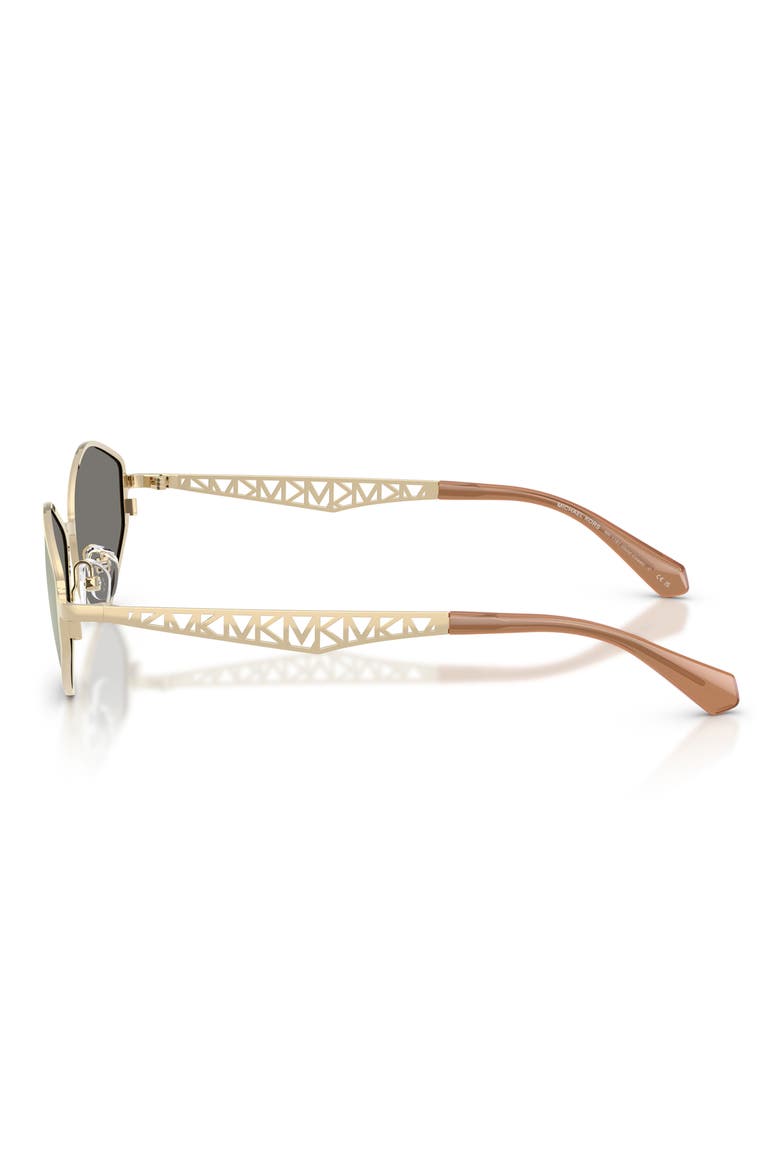 Gold Coast 56mm Angular Sunglasses, Alternate, color, LIGHT GOLD / DARK GREY MONO