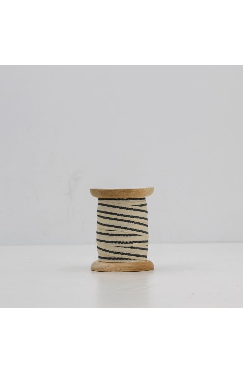 CG Hunter Ribbon in Cream and Black, Main, color, Black And Cream