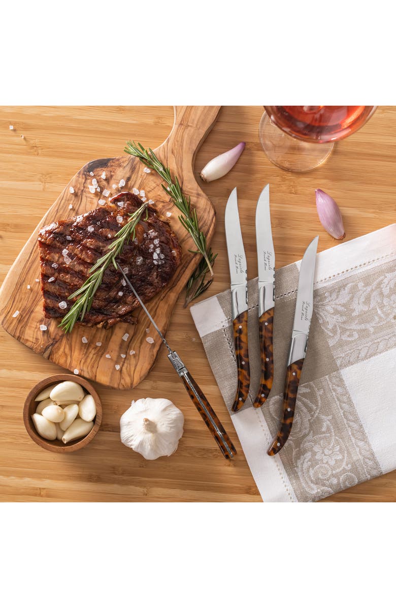 FRENCH HOME 4-Piece Steak Knife Set, Alternate, color, Tortoise Shell