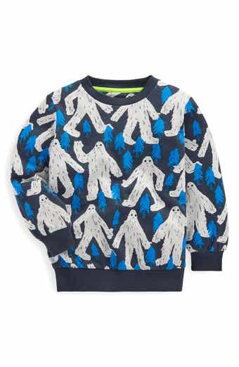 Mini Boden Kids' Yeti Print Crewneck Sweatshirt