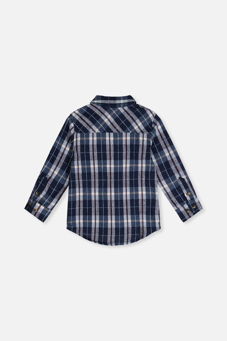 Classic Button Up Flannel Shirt Plaid, Alternate, color, Blue and White Plaid