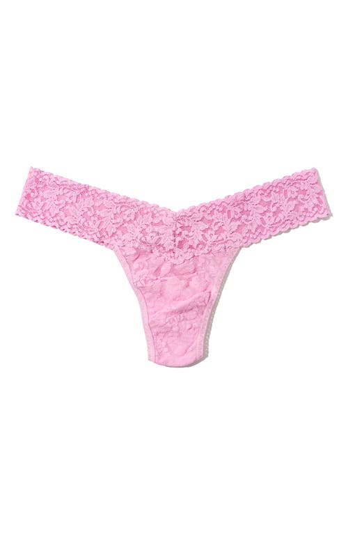 Hanky Panky Signature Lace Original Rise Thong Underwear In Pink