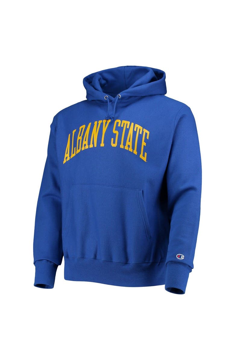 Champion Men's Champion Royal Albany State Golden Rams Tall Arch Pullover Hoodie, Alternate, color, 