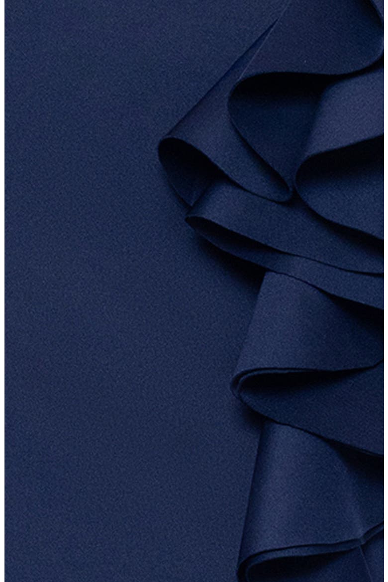 Ruffle Scuba Cocktail Dress, Alternate, color, MIDNIGHT